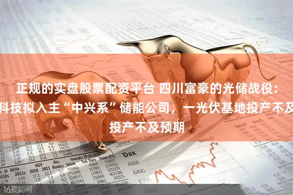 正规的实盘股票配资平台 四川富豪的光储战役：琏升科技拟入主“中兴系”储能公司，一光伏基地投产不及预期